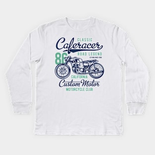 Custom Garage Cafe Racer shop vintage Kids Long Sleeve T-Shirt